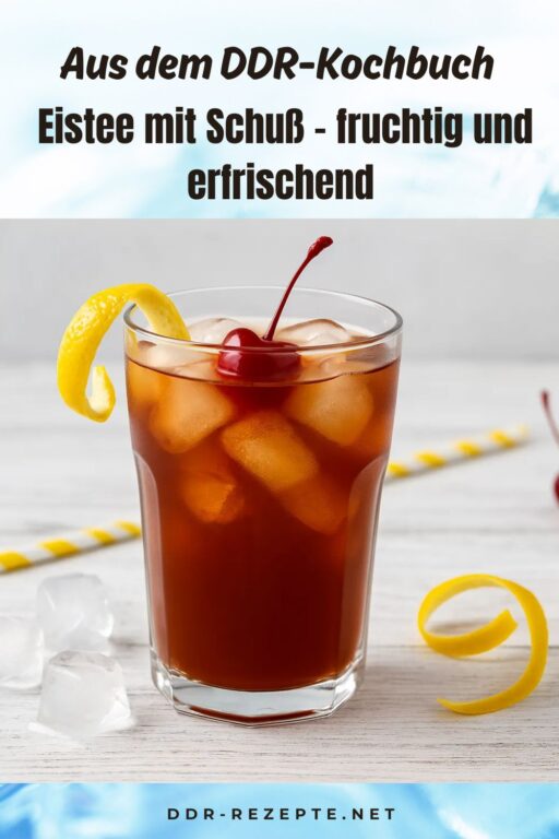 Eistee mit Schuß – fruchtig und erfrischend