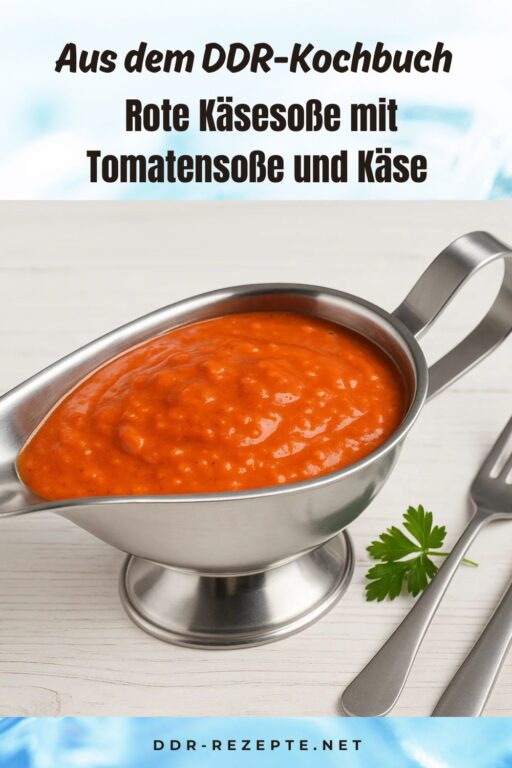 Rote Käsesoße mit Tomatensoße und Käse