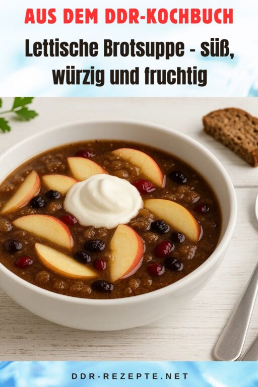 Lettische Brotsuppe – süß, würzig und fruchtig
