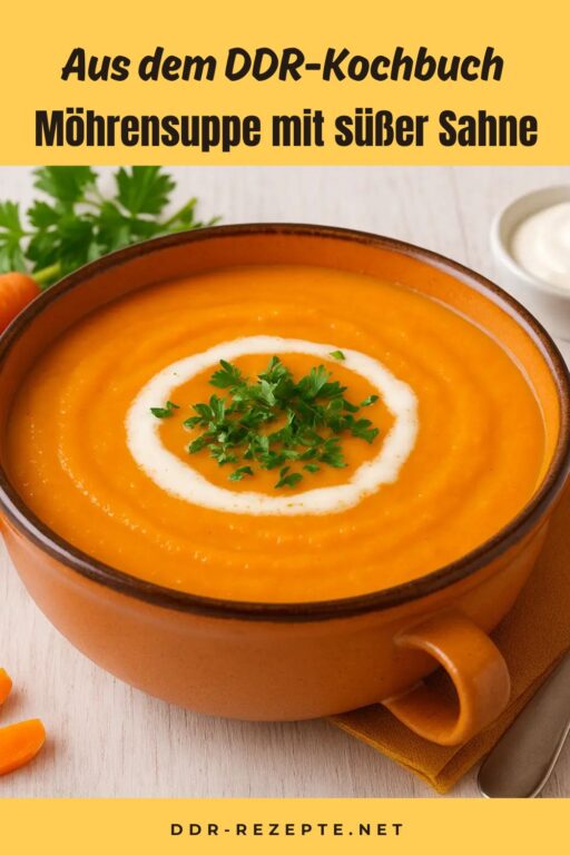 Möhrensuppe mit süßer Sahne