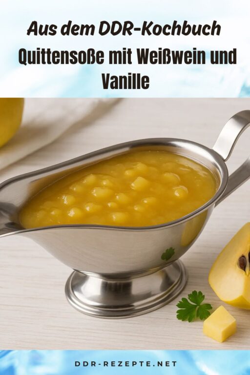 Quittensoße mit Weißwein und Vanille