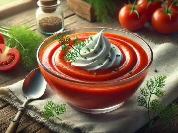 Kalte Tomatensuppe mit Dill – Frisch und Leicht