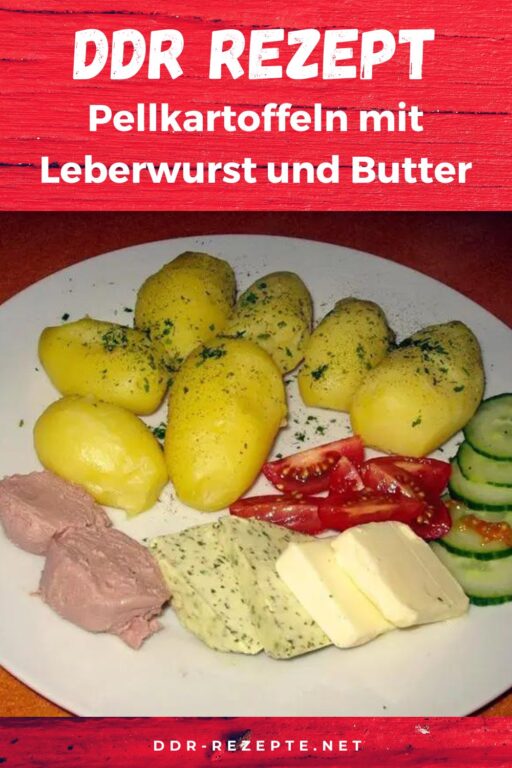 Pellkartoffeln mit Leberwurst und Butter