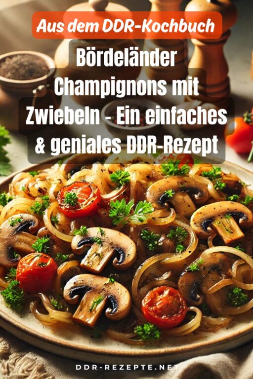 Bördeländer Champignons mit Zwiebeln – Ein einfaches & geniales DDR-Rezept