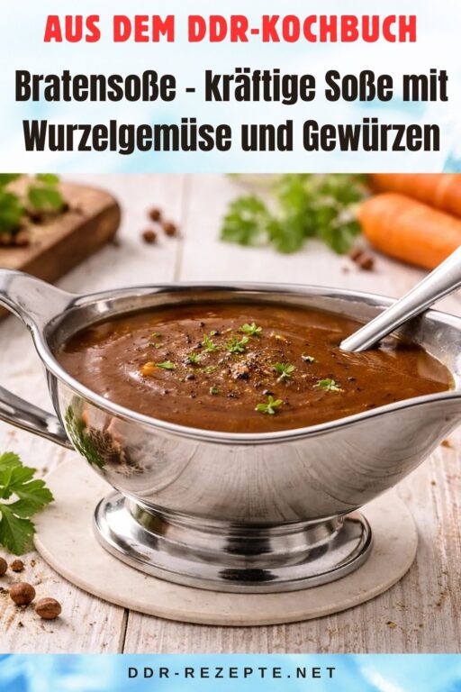 Bratensoße – kräftige Soße mit Wurzelgemüse und Gewürzen