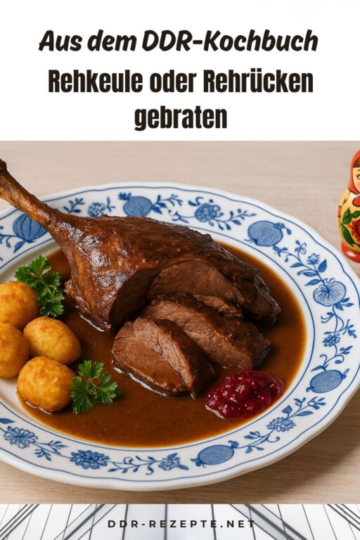 Rehkeule oder Rehrücken gebraten