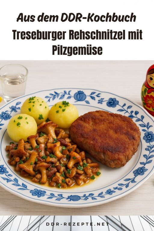 Treseburger Rehschnitzel mit Pilzgemüse