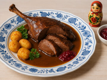 Rehkeule oder Rehrücken gebraten