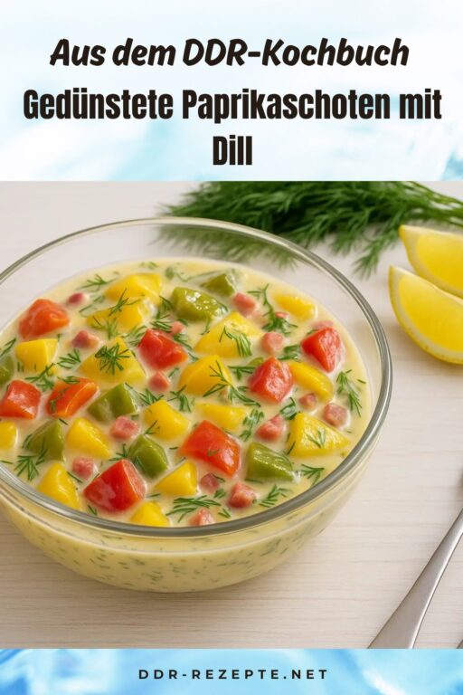 Gedünstete Paprikaschoten mit Dill