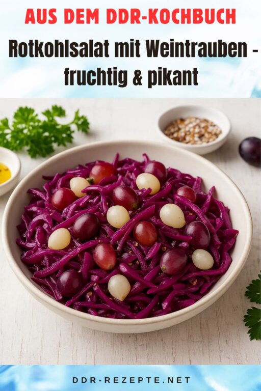Rotkohlsalat mit Weintrauben – fruchtig & pikant