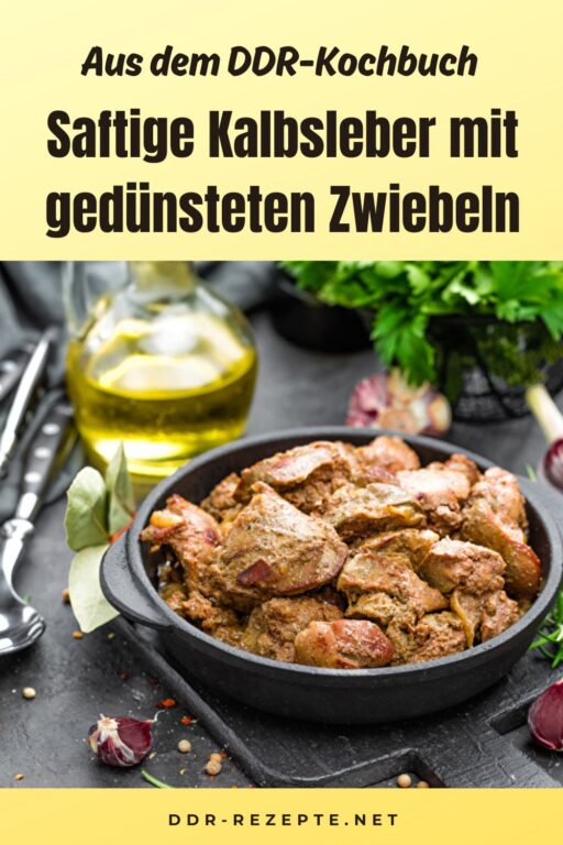 Saftige Kalbsleber mit gedünsteten Zwiebeln