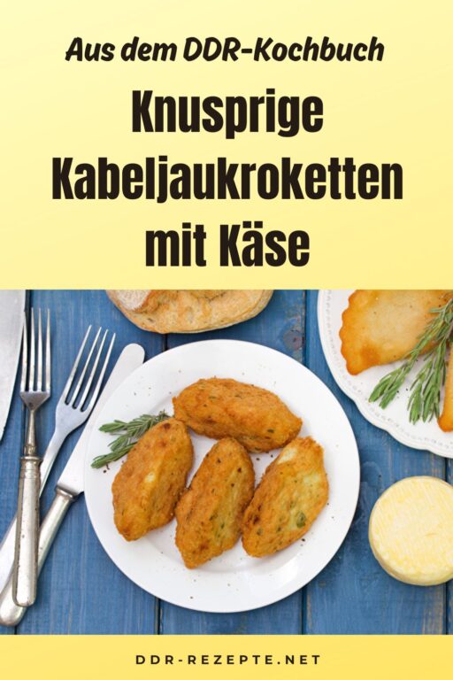 Knusprige Kabeljaukroketten mit Käse