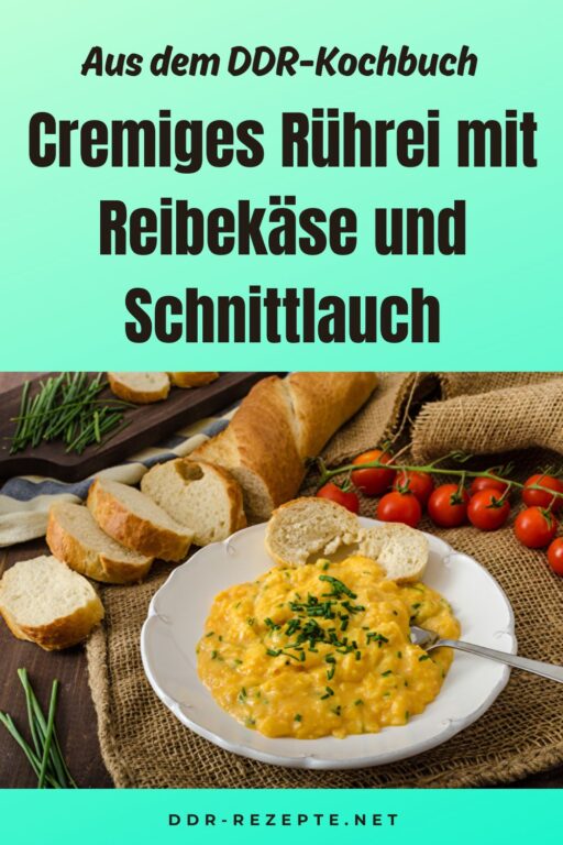 Cremiges Rührei mit Reibekäse und Schnittlauch