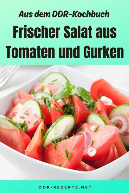 Frischer Salat aus Tomaten und Gurken