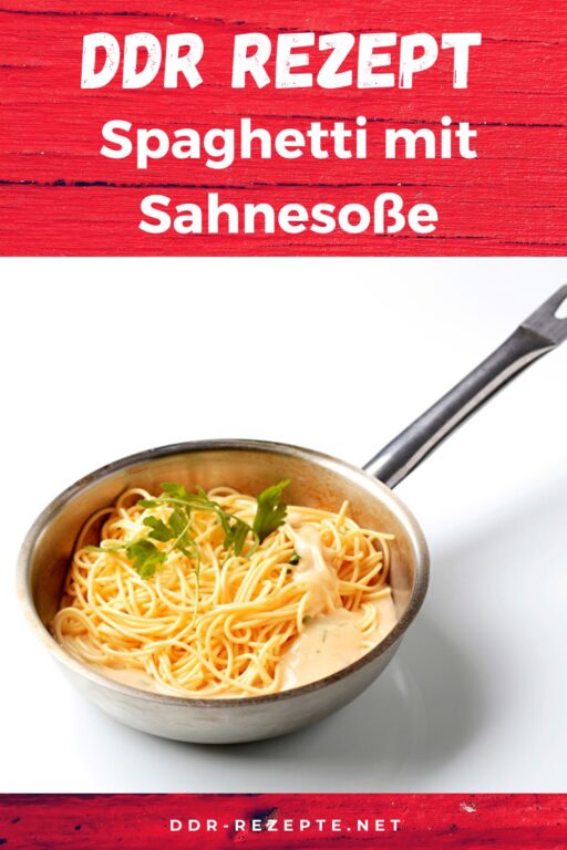 Spaghetti mit Sahnesoße
