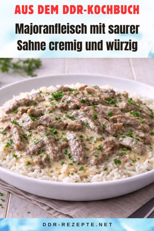 Majoranfleisch mit saurer Sahne cremig und würzig