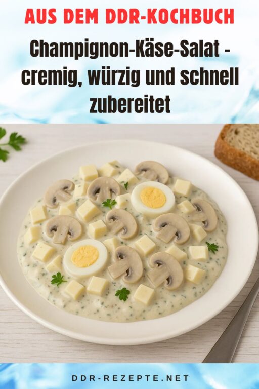 Champignon-Käse-Salat – cremig, würzig und schnell zubereitet