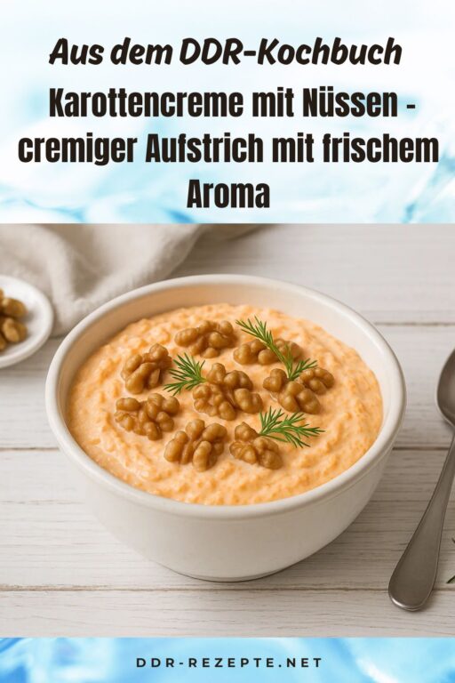 Karottencreme mit Nüssen – cremiger Aufstrich mit frischem Aroma