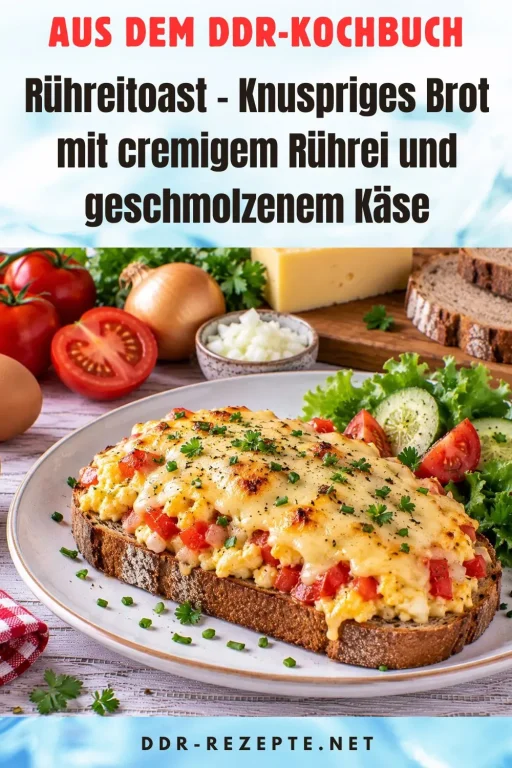 Rühreitoast – Knuspriges Brot mit cremigem Rührei und geschmolzenem Käse