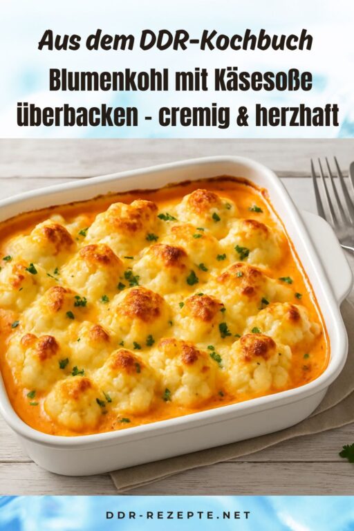 Blumenkohl mit Käsesoße überbacken – cremig & herzhaft