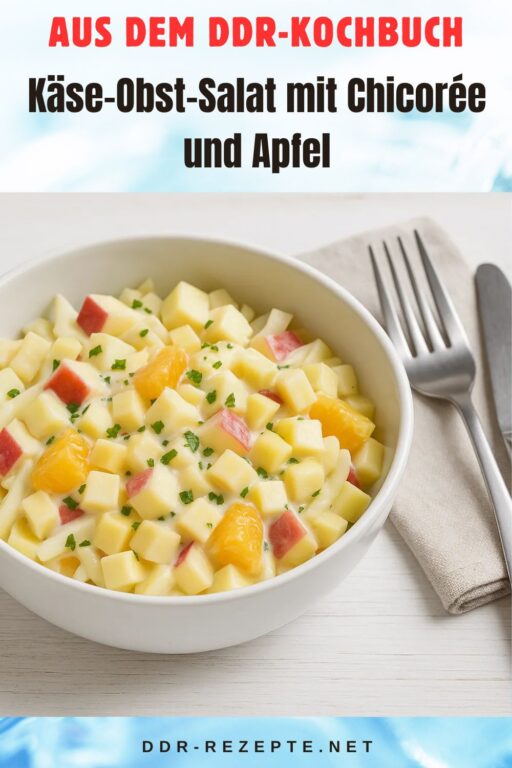 Käse-Obst-Salat mit Chicorée und Apfel
