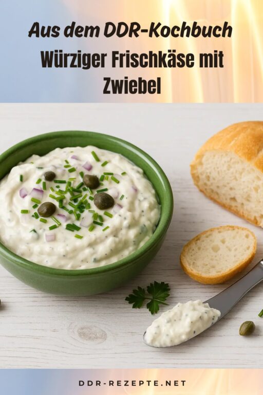 Würziger Frischkäse mit Zwiebel