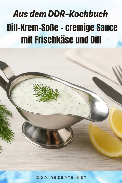 Dill-Krem-Soße – cremige Sauce mit Frischkäse und Dill