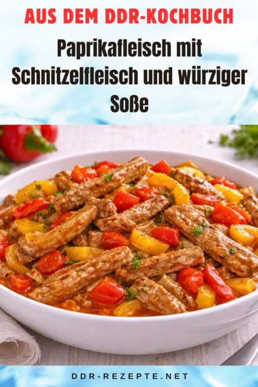 Paprikafleisch mit Schnitzelfleisch und würziger Soße