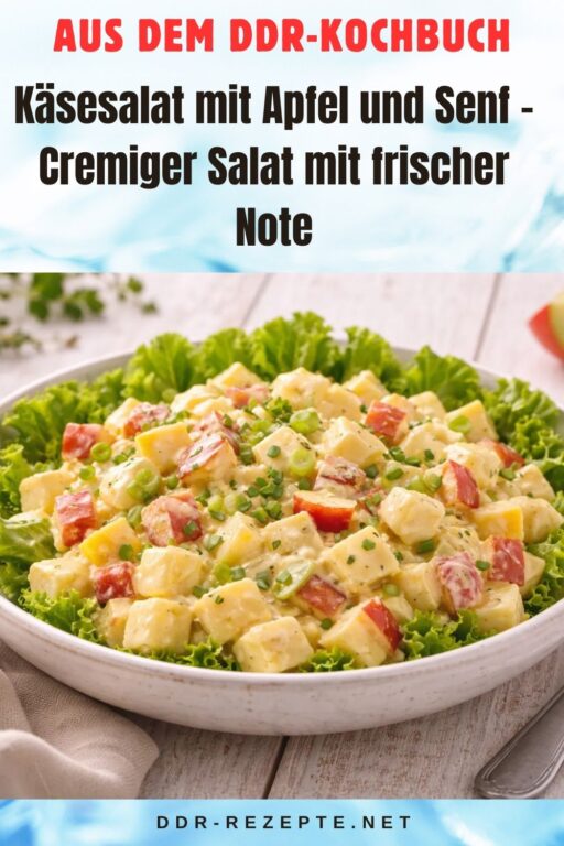 Käsesalat mit Apfel und Senf – Cremiger Salat mit frischer Note