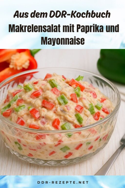 Makrelensalat mit Paprika und Mayonnaise