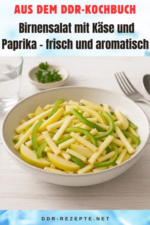 Birnensalat mit Käse und Paprika – frisch und aromatisch
