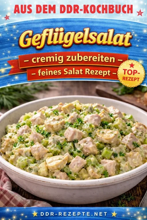 Geflügelsalat cremig zubereiten – feines Salat Rezept