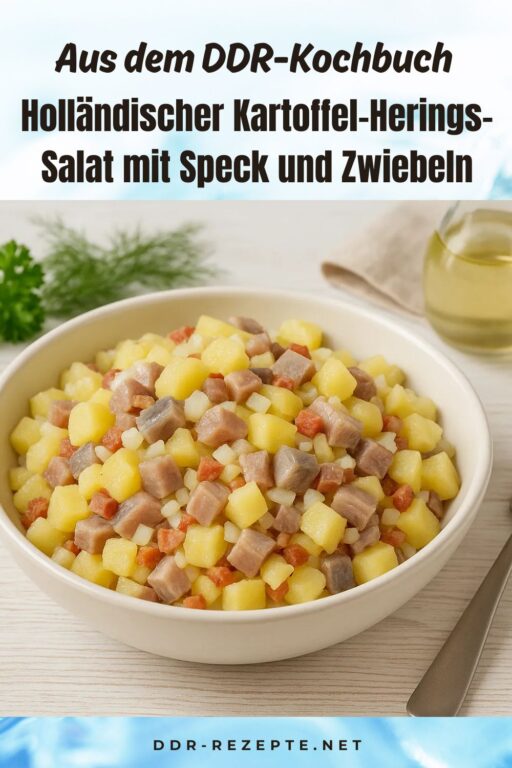 Holländischer Kartoffel-Herings-Salat mit Speck und Zwiebeln
