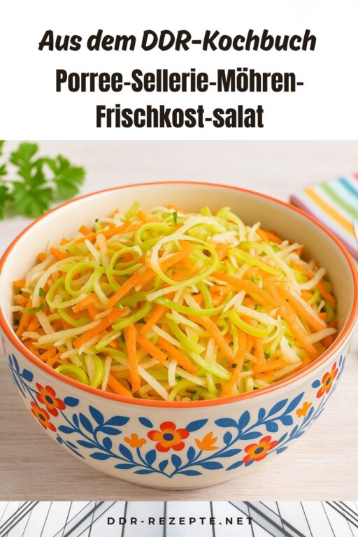 Porree-Sellerie-Möhren-Frischkost-salat