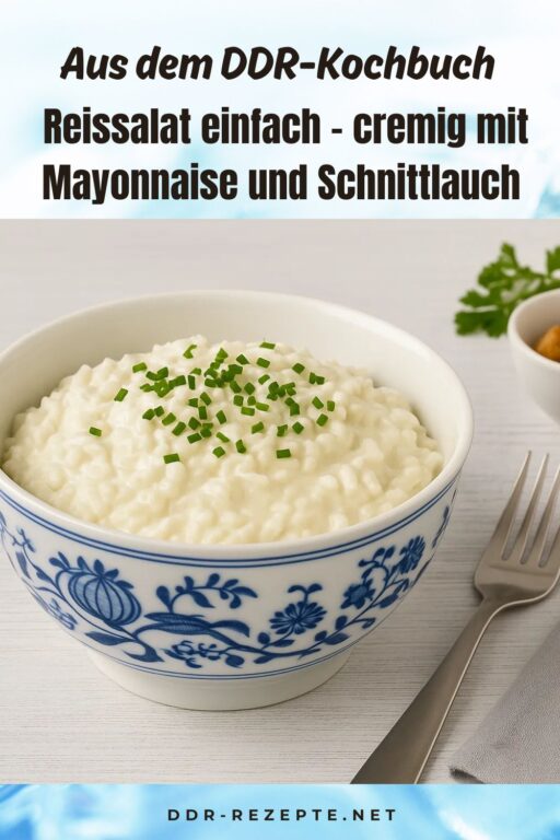 Reissalat einfach – cremig mit Mayonnaise und Schnittlauch