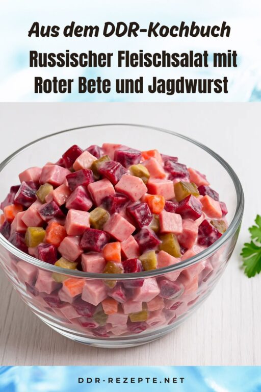Russischer Fleischsalat mit Roter Bete und Jagdwurst