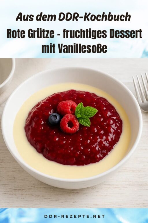 Rote Grütze – fruchtiges Dessert mit Vanillesoße