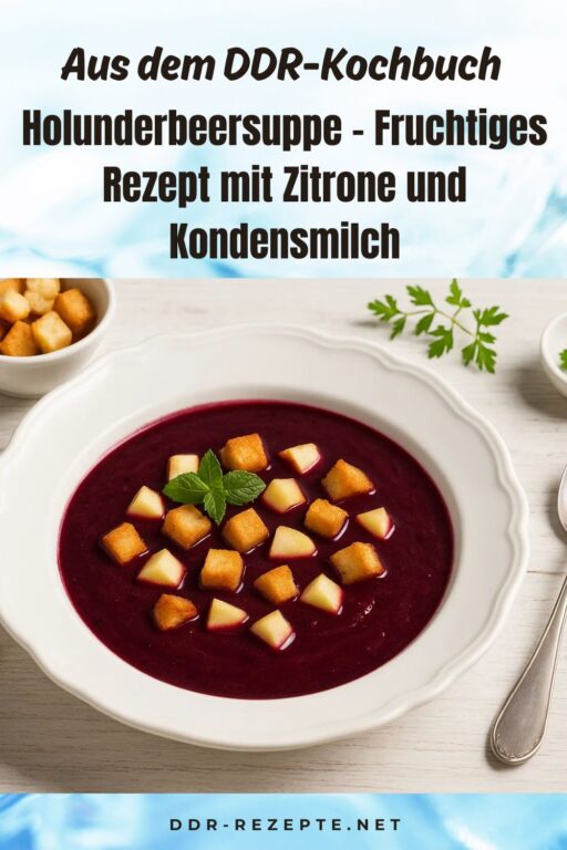 Holunderbeersuppe – Fruchtiges Rezept mit Zitrone und Kondensmilch