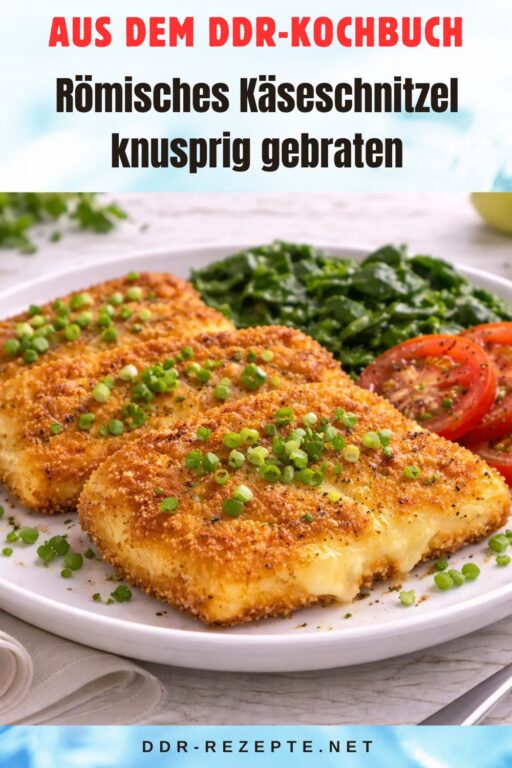Römisches Käseschnitzel knusprig gebraten