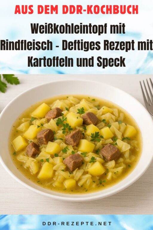 Weißkohleintopf mit Rindfleisch – Deftiges Rezept mit Kartoffeln und Speck