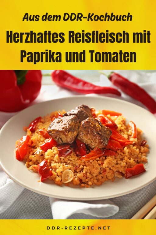 Herzhaftes Reisfleisch mit Paprika und Tomaten