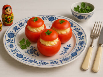 Tomaten, mit Käse gefüllt (französisches Rezept)