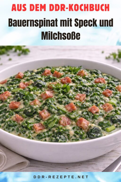 Bauernspinat mit Speck und Milchsoße