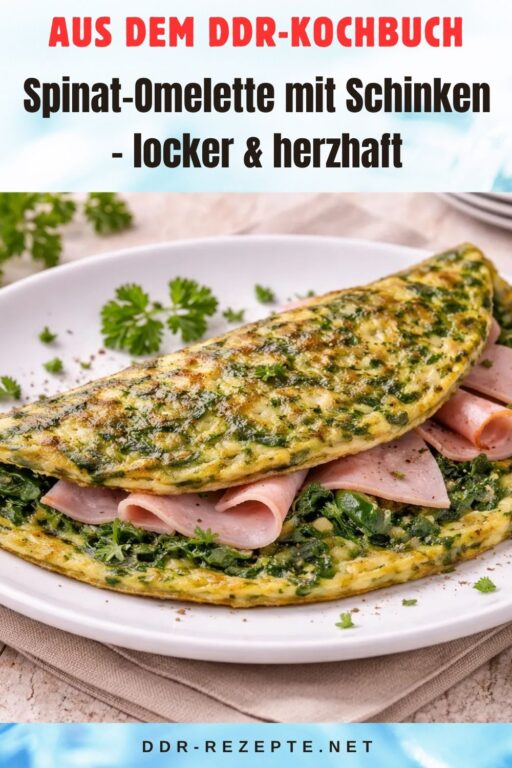 Spinat-Omelette mit Schinken – locker & herzhaft
