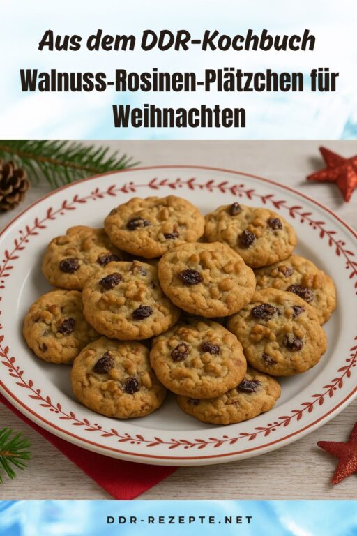 Walnuss-Rosinen-Plätzchen für Weihnachten