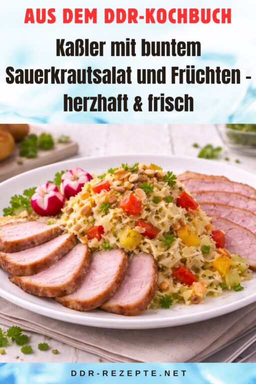 Kaßler mit buntem Sauerkrautsalat und Früchten – herzhaft & frisch