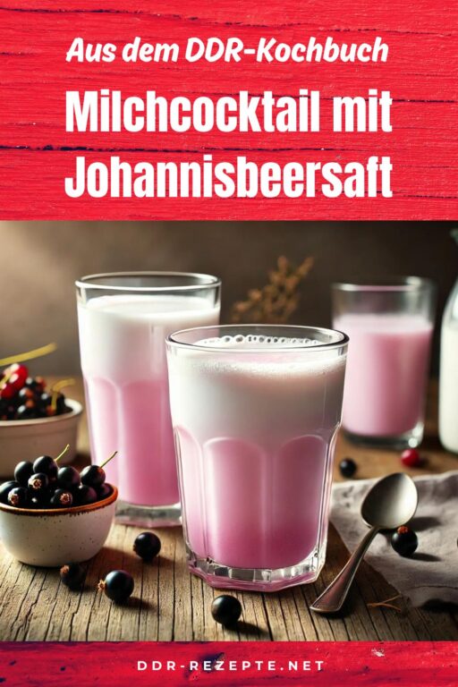 Milchcocktail mit Johannisbeersaft