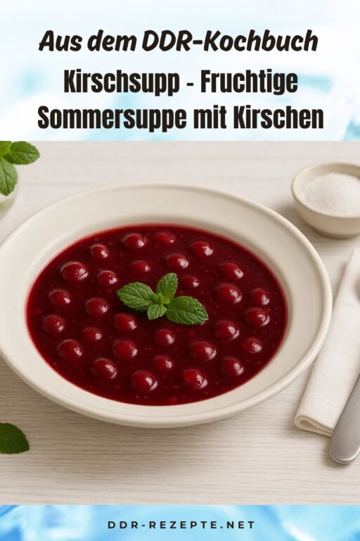 Kirschsupp – Fruchtige Sommersuppe mit Kirschen
