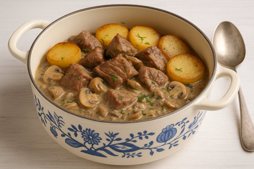 Hammelfleisch mit Pilzen