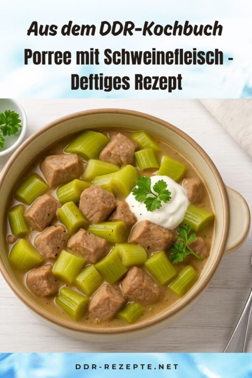 Porree mit Schweinefleisch – Deftiges Rezept